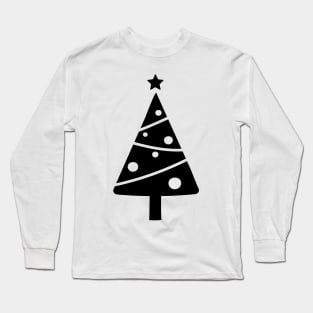 Black Christmas Tree Long Sleeve T-Shirt